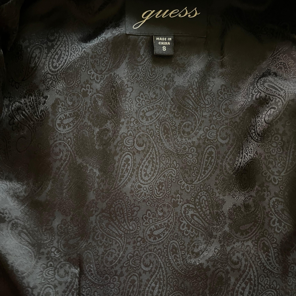 RARE FIND! Vintage Guess Black Double-Breasted Leather Jacket - Picture 7 of 7